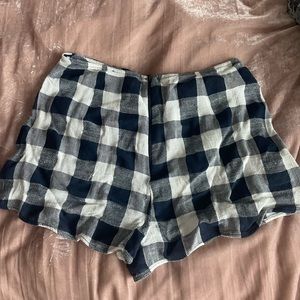 Show Me Your MuMu Navy Gingham shorts